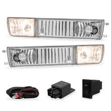 Load image into Gallery viewer, Faros de niebla cromo + cuartos Golf/Jetta 93-99 c/arnes switch univ. y focos