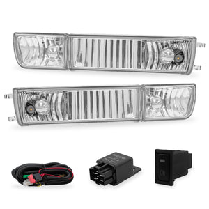 Faros de niebla cromo + cuartos Golf/Jetta 93-99 c/arnes switch univ. y focos