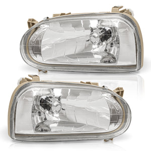 Faros Golf 93-99 cromo p/1 focos mica de vidrio