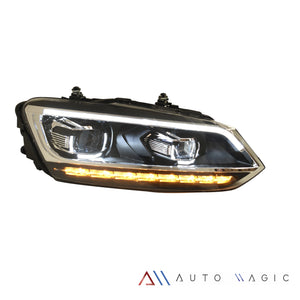 Faros Vento Polo 14-22 doble lupa, DRL direcc.es Led secuenciales,  sin focos