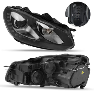 Faro Golf Gti 10-12 DRL, p/xenon s/foco s/balastra elec. der.