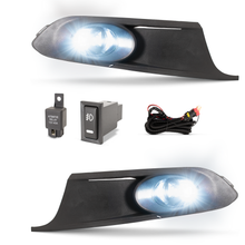 Cargar imagen en el visor de la galería, Faros de niebla Jetta 11-14 c/focos LED c/arnes switch universal