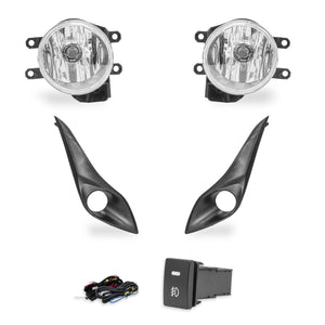 Kit faros de niebla Yaris 18-19 Hatch back  c/arnes switch oem y focos H16