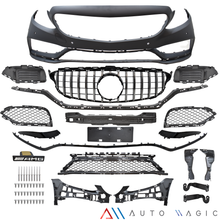 Cargar imagen en el visor de la galería, Defensa delantera Mercedes AMG clase C 15-20 completa con accesorios