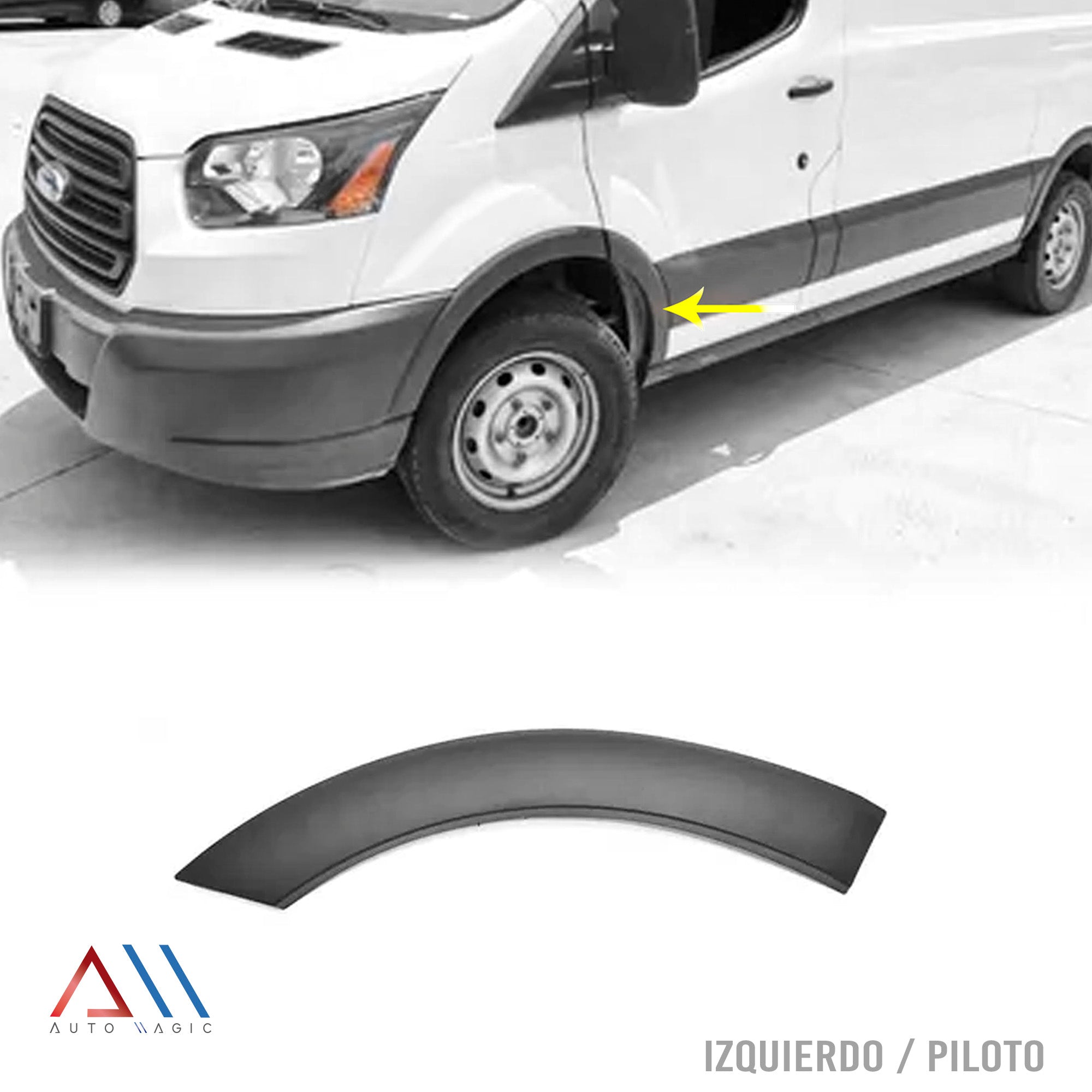 Cantonera transit van 14-16 delantera izquierda seccion salpicadera
