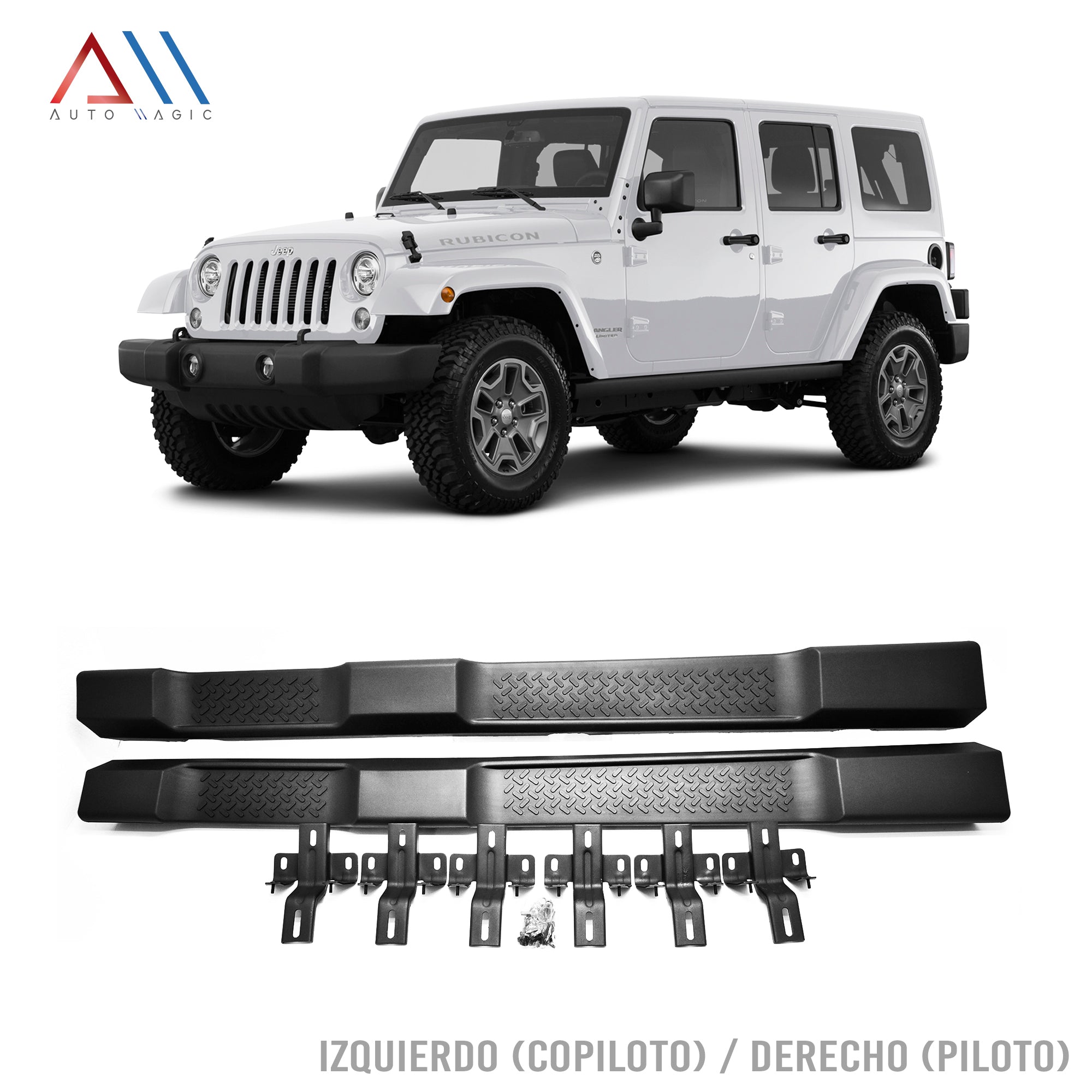 ESTRIBOS PARA WRANGLER -- RUBICON -- JK (4 PUERTAS) 2007 /2008 /2009 /2010 /2011 /2012 /2013 /2014 /2015 /2016 /2017 /2018