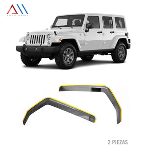 ROMPEVIENTOS DE VENTANA PARA JK -- WRANGLER  2007 /2008 /2009 /2010 /2011 /2012 /2013 /2014 /2015 /2016 /2017 /2018 (2 Piezas)