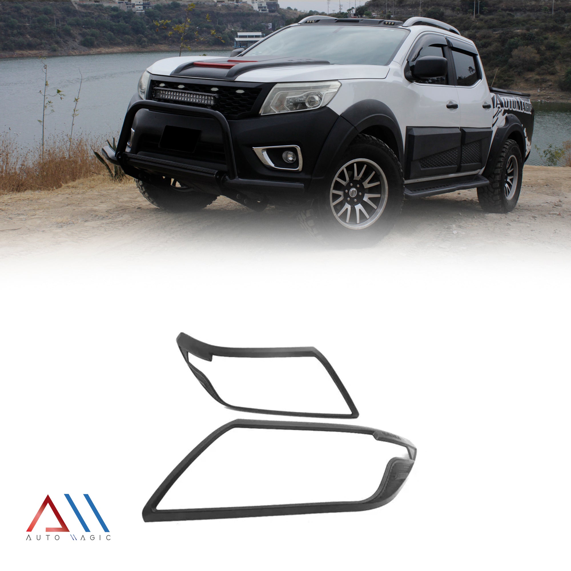 MARCOS DE FAROS PARA NP-300 -- FRONTIER -- NAVARA 2016 /2017 /2018
