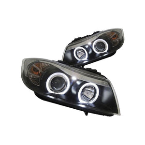 Faros Bmw Ser3 06-11 c/lupa y ojo de angel Performance