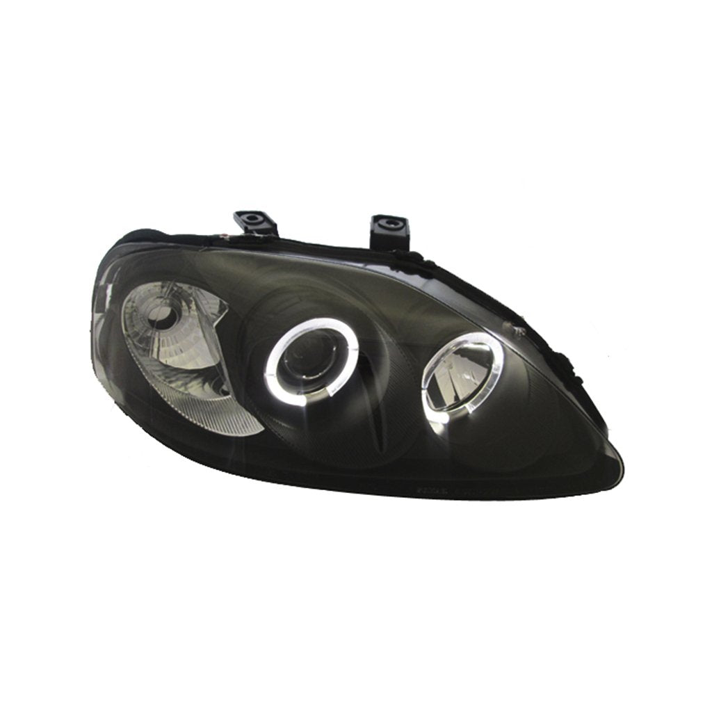 Faros Civic coupe 99-00 c/lupa y ojo de angel