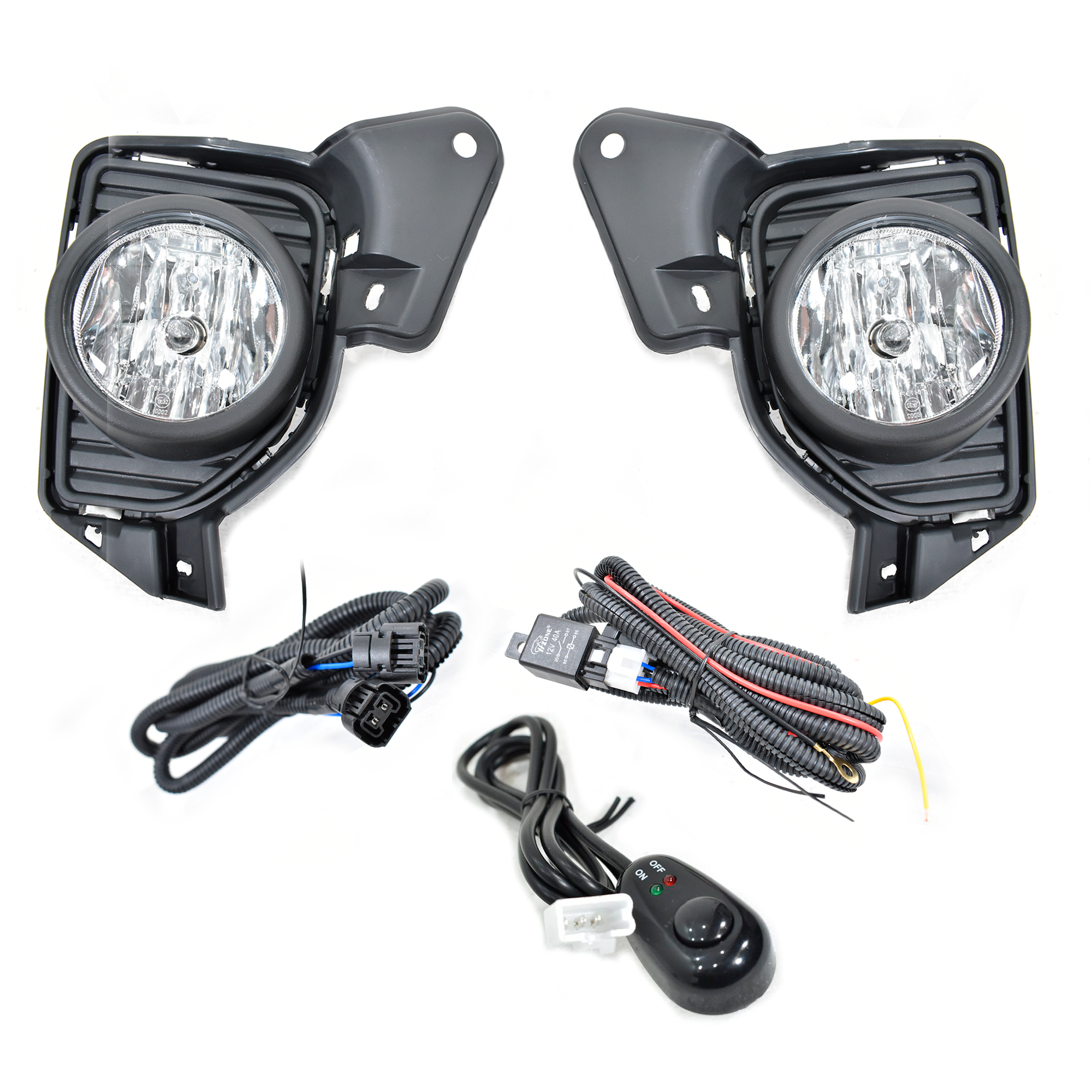 Faros de niebla Hiace 14-19 c/arnes switch univ. y focos 6