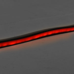 Spoiler de cajuela LED secuencial recortable tipo fibra de carbon 1.30mts