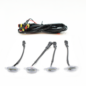 Cuartos c/Luz de dia mica  transparente para parrilla universal 4LEDs. 8 watts